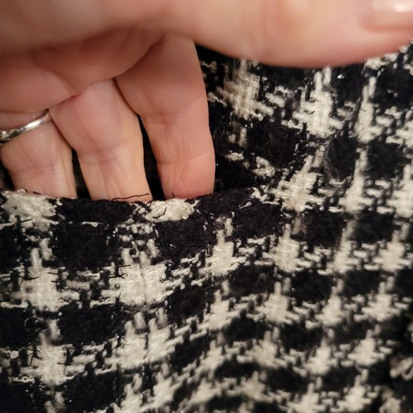 BLACK AND WHITE TWEED JACKET DENVER HAYES MED Sparkles - Picture 3 of 11